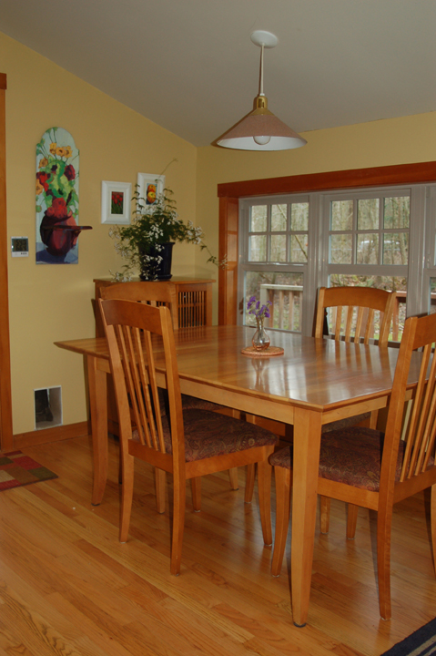 Clean, warm multi-use dining room