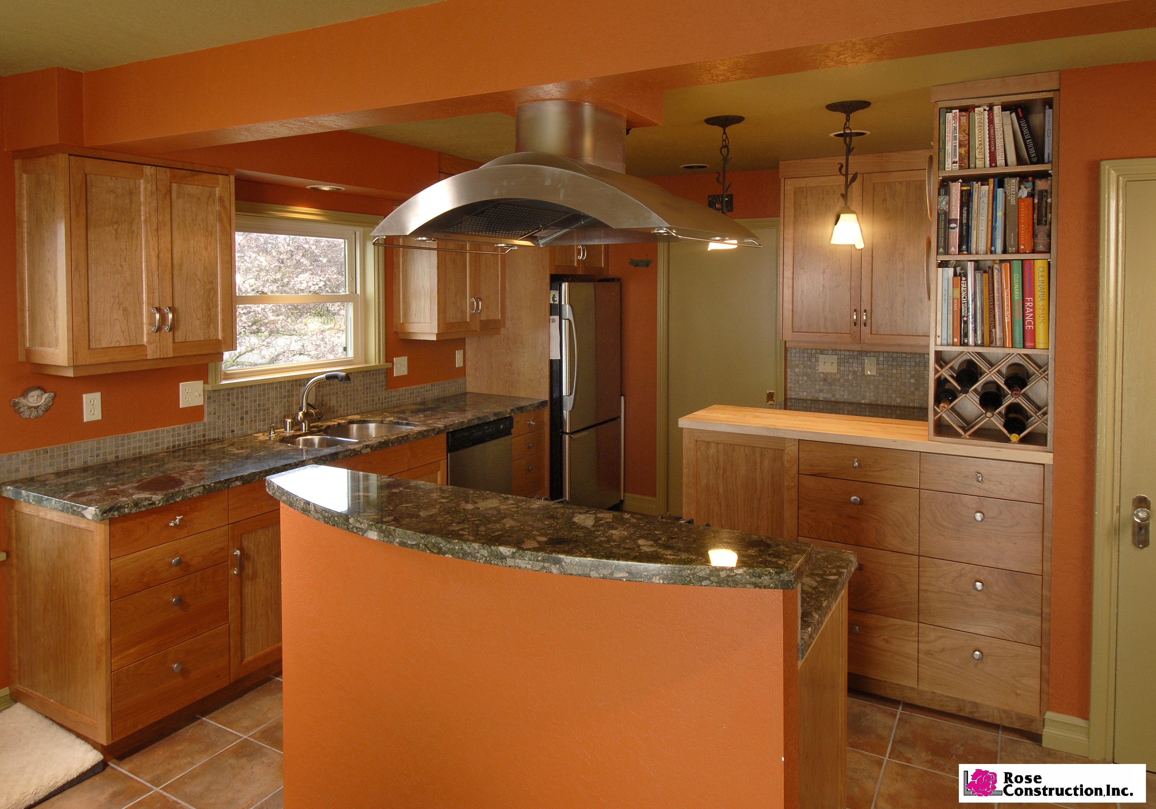 Kitchen with exhaust fan