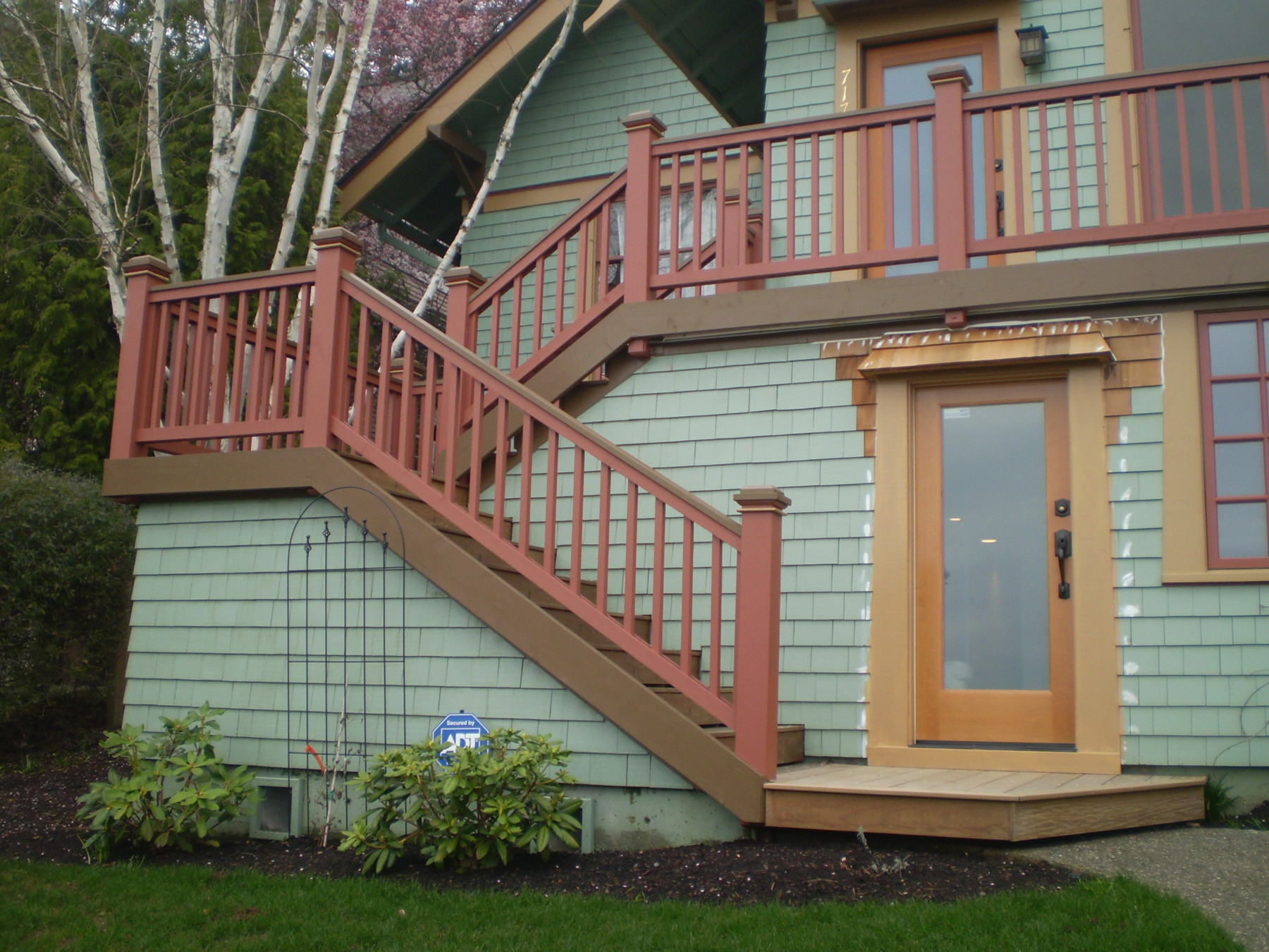 Well designed and built outside stairs can add to the beauty of the home