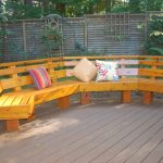 outdoor living, built in bench, deck