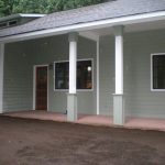 Bellingham home addition; concrete deck, covered porch