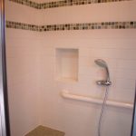 After photo, shower modified for mobility impaired homeowner
