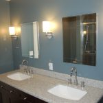 Bellingham bath remodel, double lav sinks, lighting, mirrors