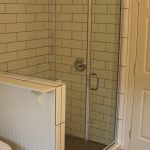 bellingham bath, glass shower surround, subway tile