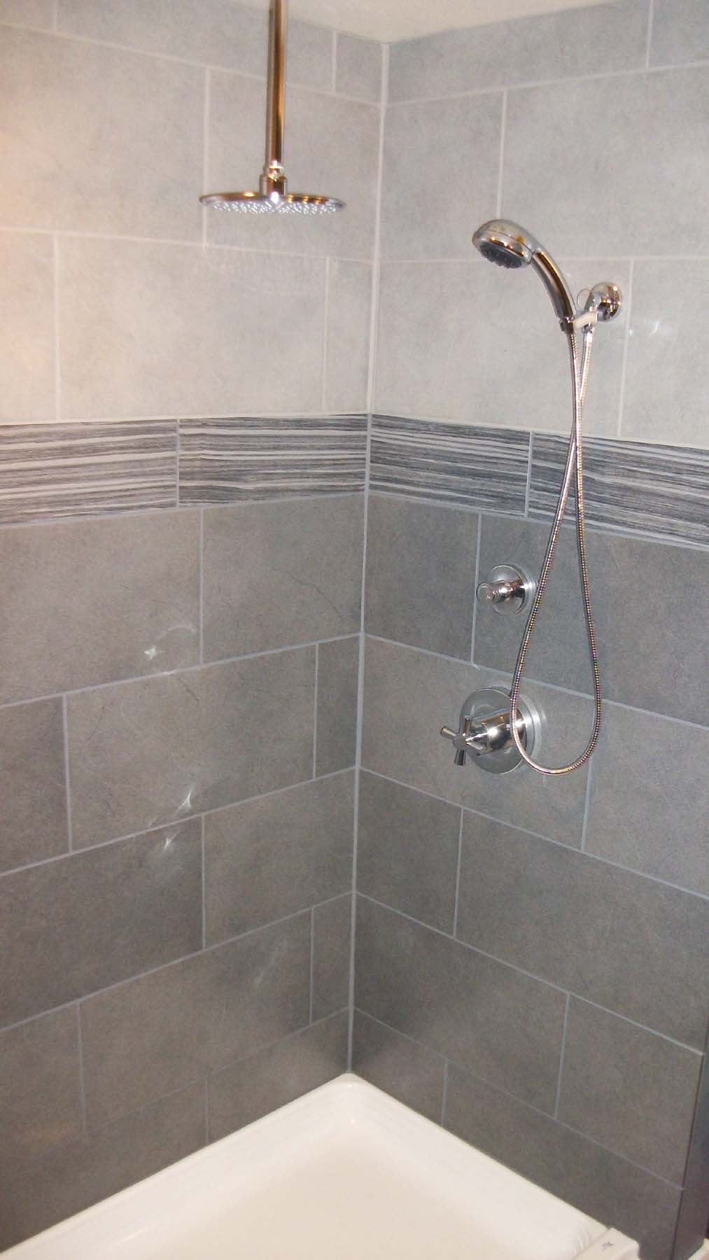 Wonderful shower tile and beautiful lavs! | Rose ...