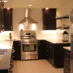 Custom kitchen cabinets, range hood