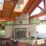 Fireplace, TV and outdoor kitchen in Whatcom County