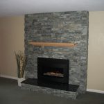 New tile and fireplace mantel