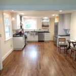 beautiful refinished oak and fir kitchen flooring